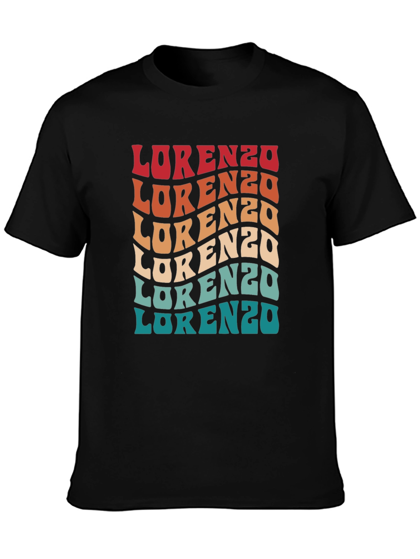 Retro Lorenzo Personalized Name T-Shirt