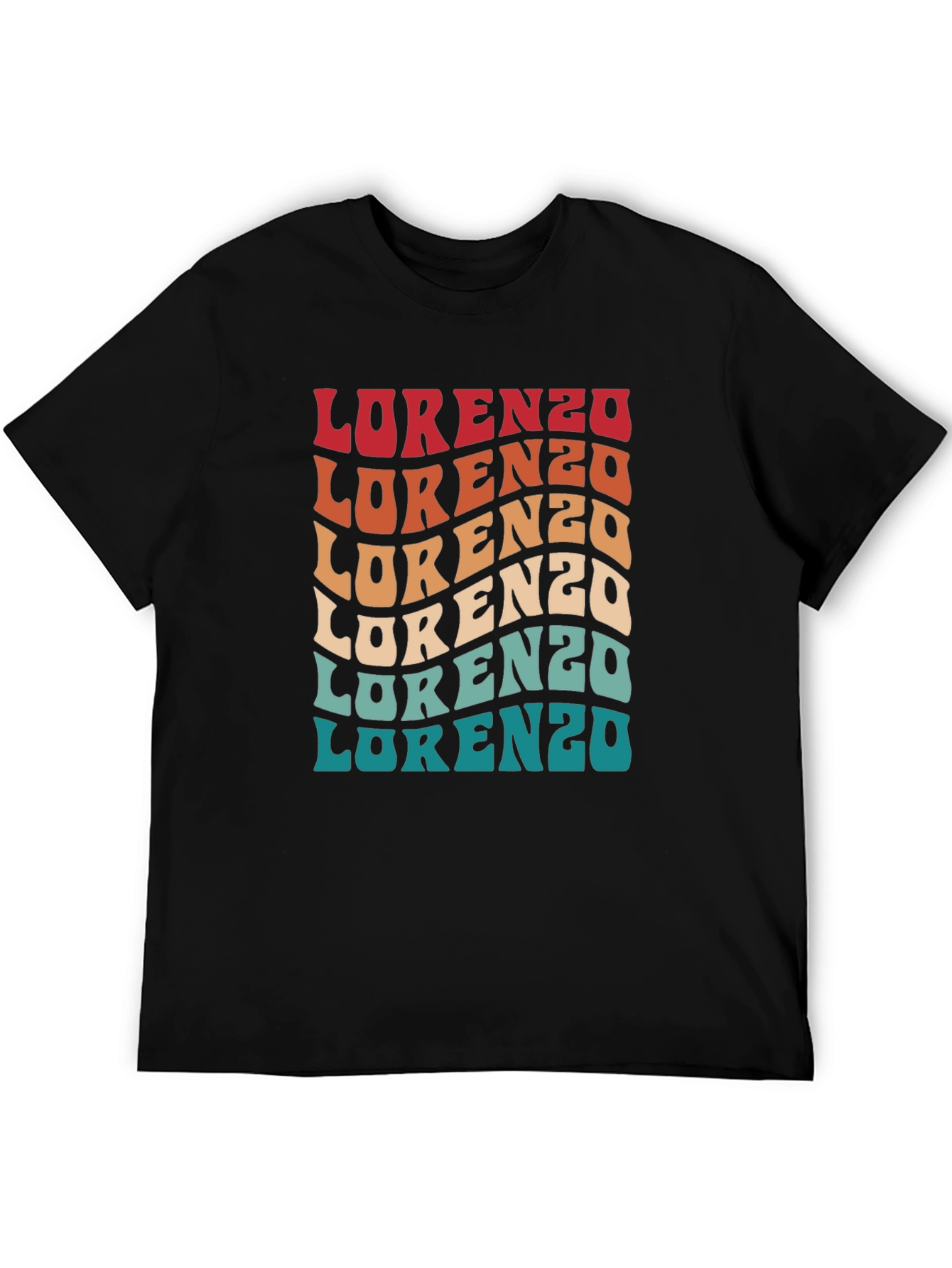 Retro Lorenzo Personalized Name T-Shirt