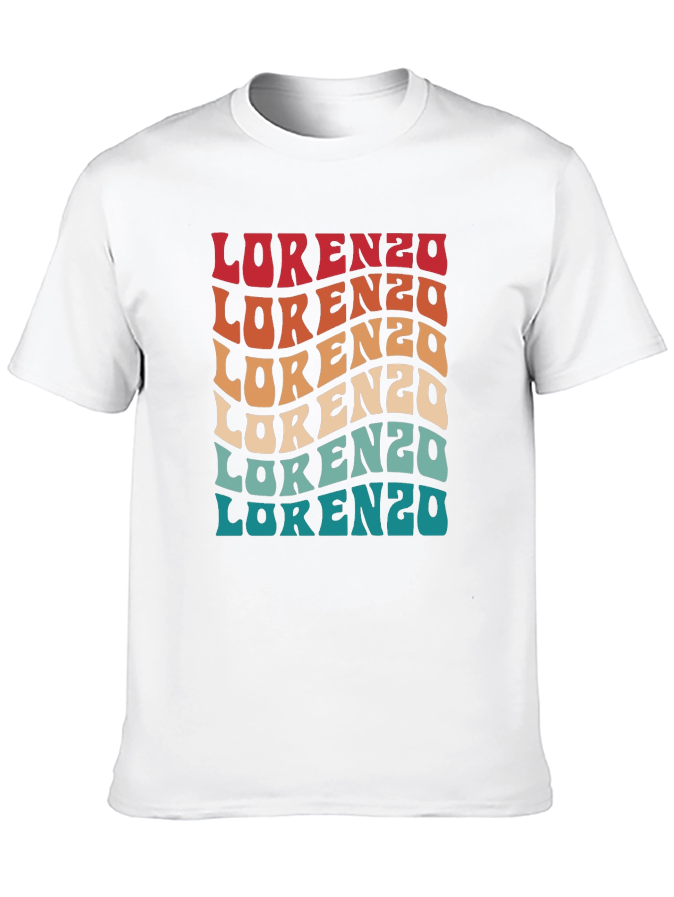 Retro Lorenzo Personalized Name T-Shirt