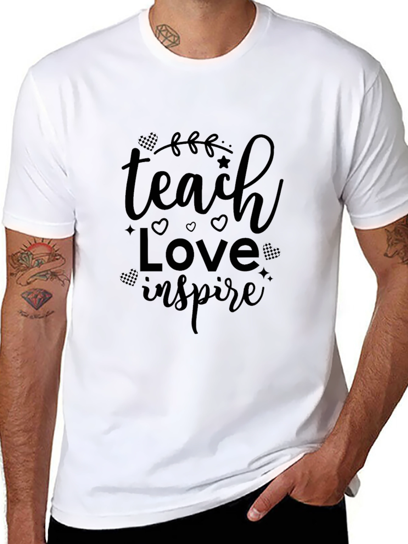 Teach Love Inspire Black Graphic Tee