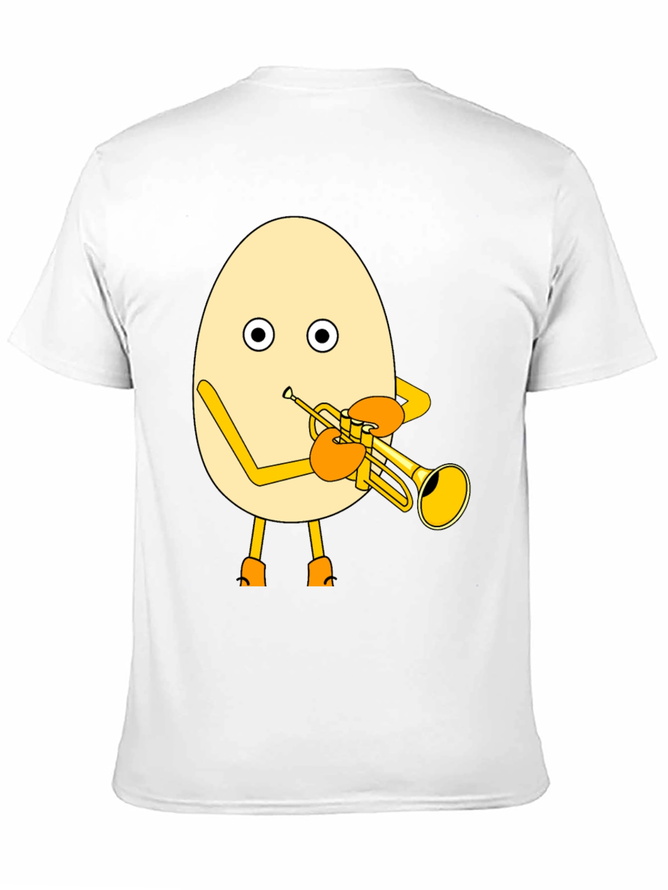 Egg Playing Trumpet Graphic Tee - Unique Design