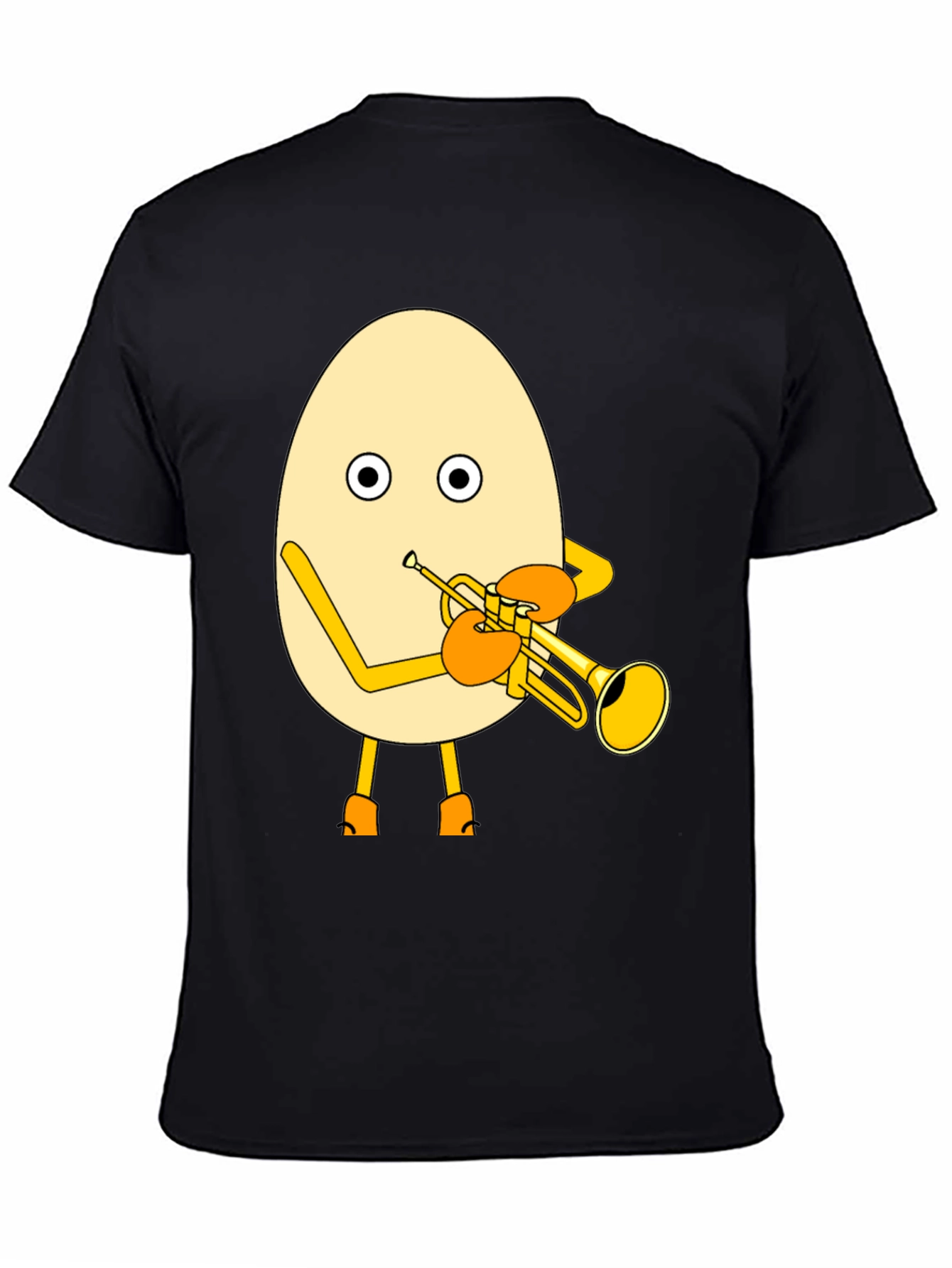 Egg Playing Trumpet Graphic Tee - Unique Design