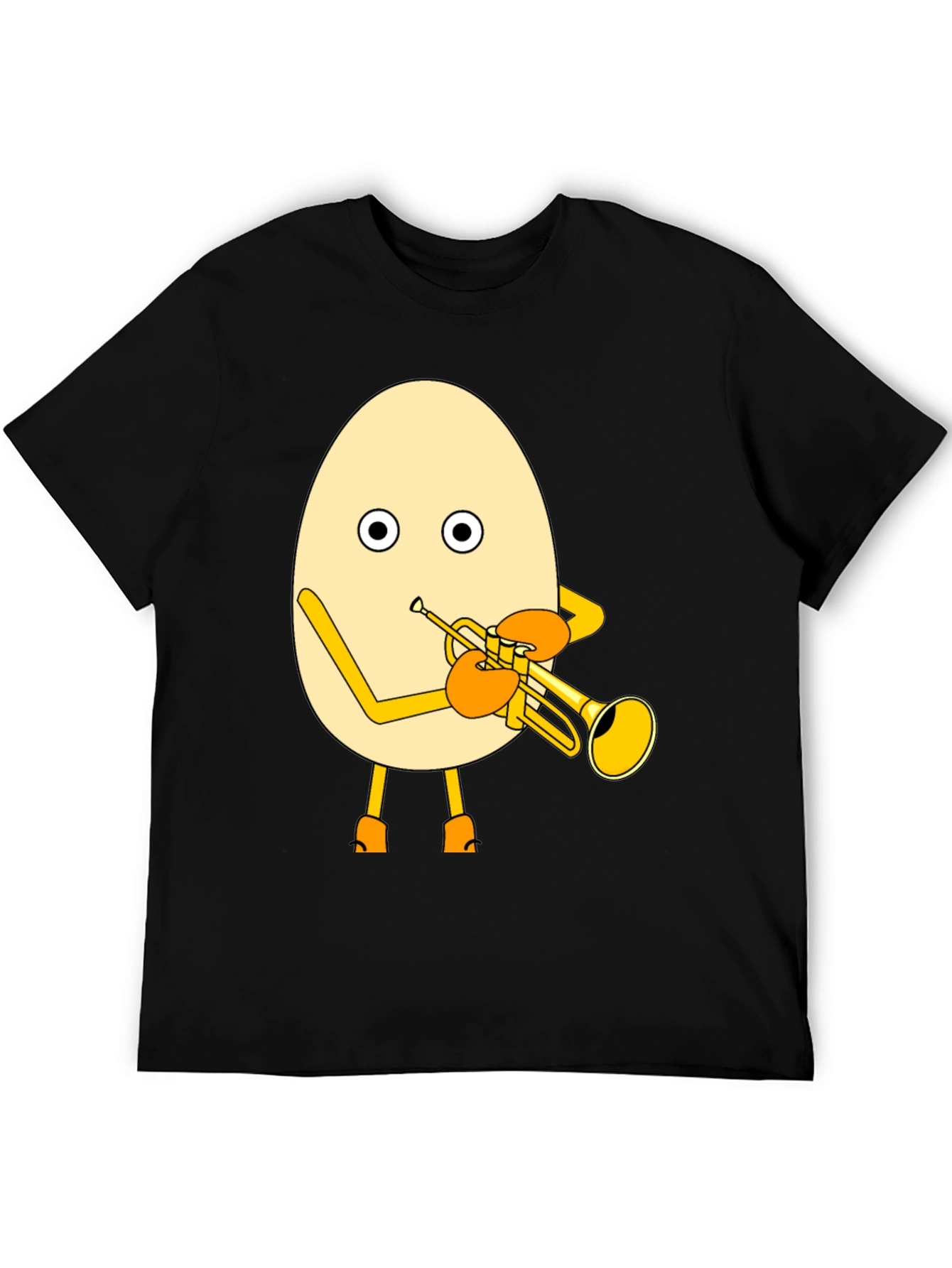 Egg Playing Trumpet Graphic Tee - Unique Design