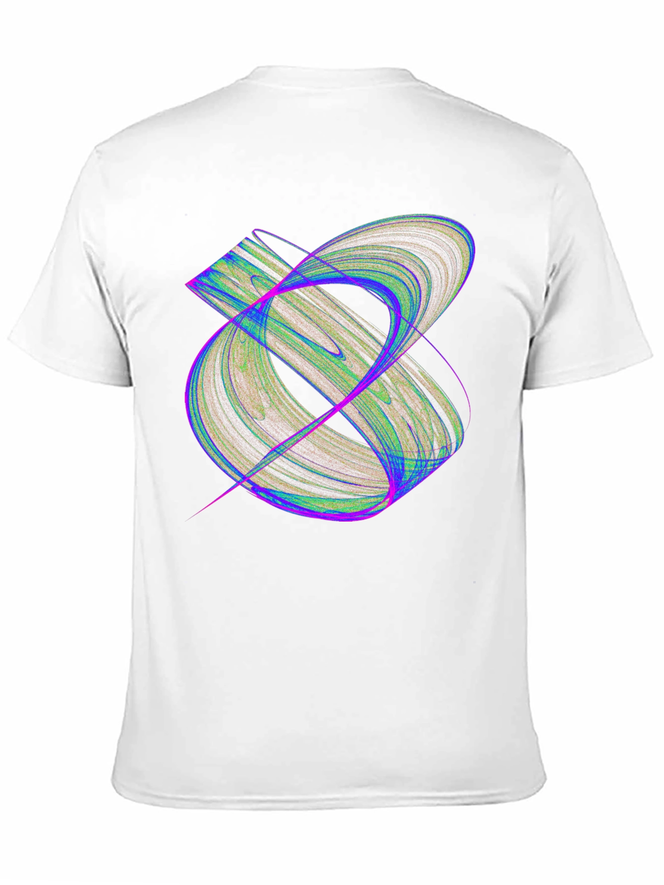 Abstract Fractal Design Black T-Shirt