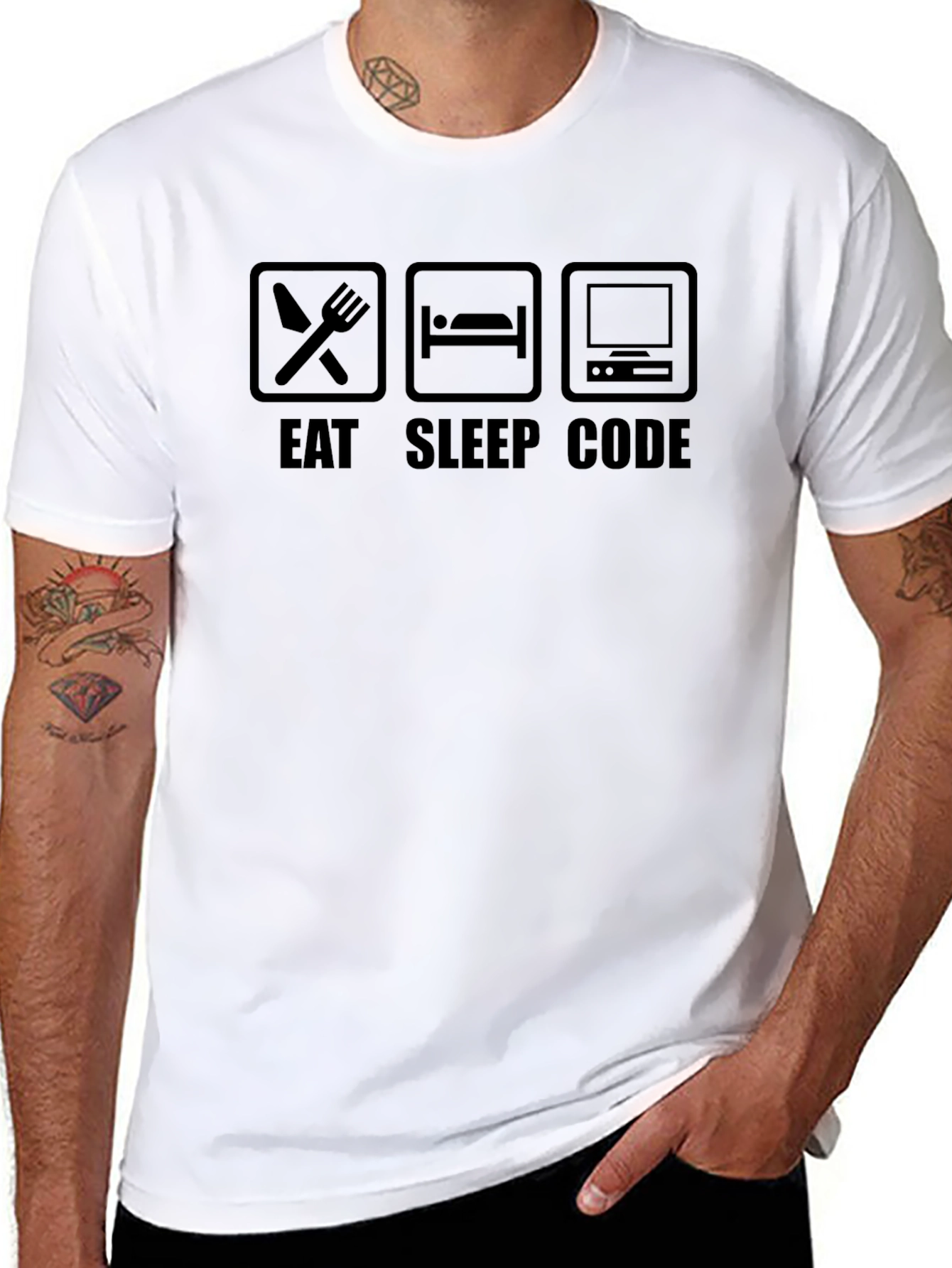 Eat Sleep Code T-Shirt - Programmer Humor