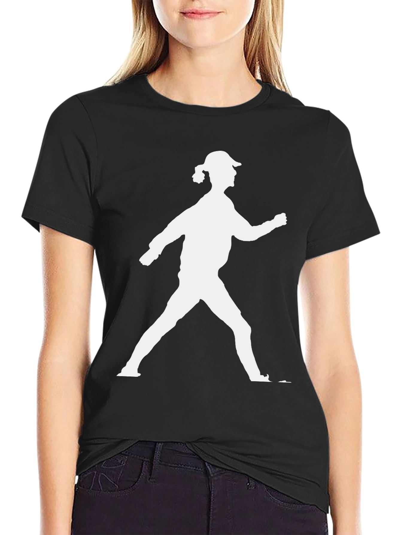Silhouette Walker Graphic Tee - Black Unisex Shirt