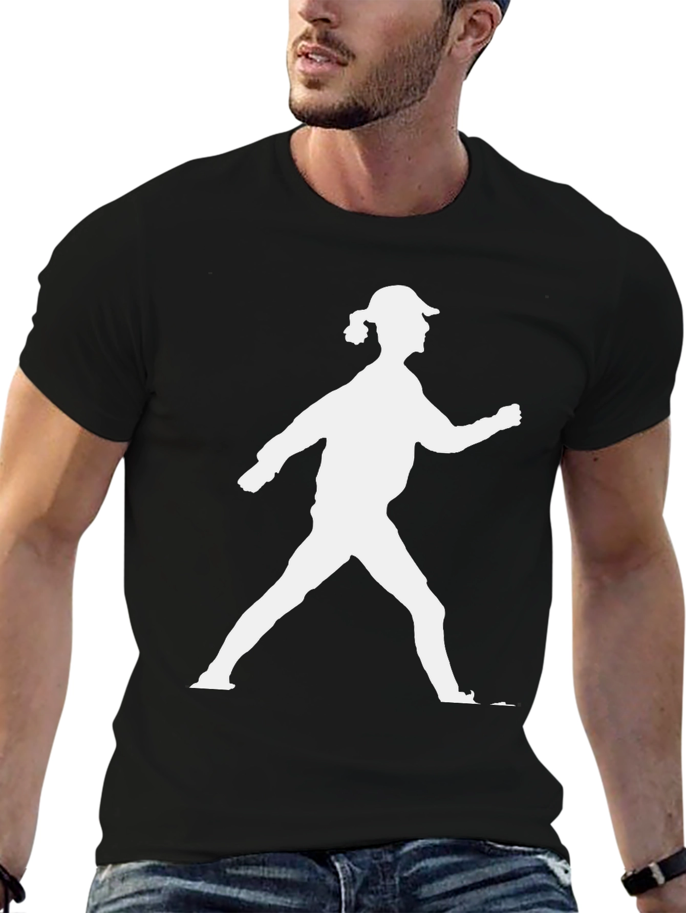Silhouette Walker Graphic Tee - Black Unisex Shirt