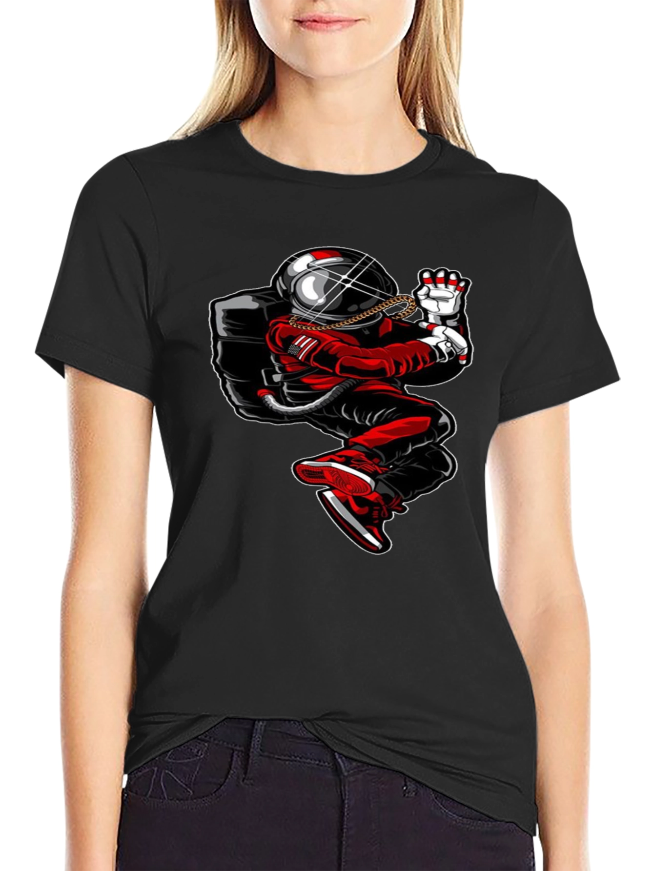 Astronaut Drip T-Shirt - Streetwear Space Tee