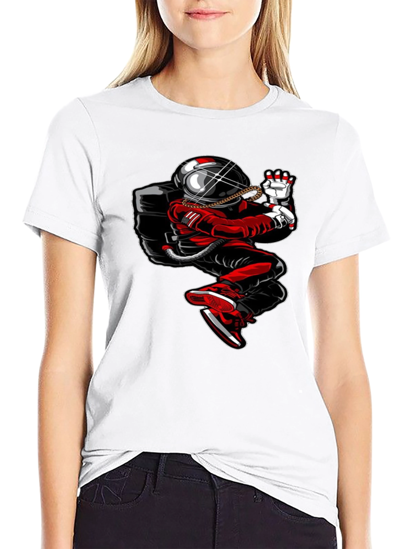 Astronaut Drip T-Shirt - Streetwear Space Tee