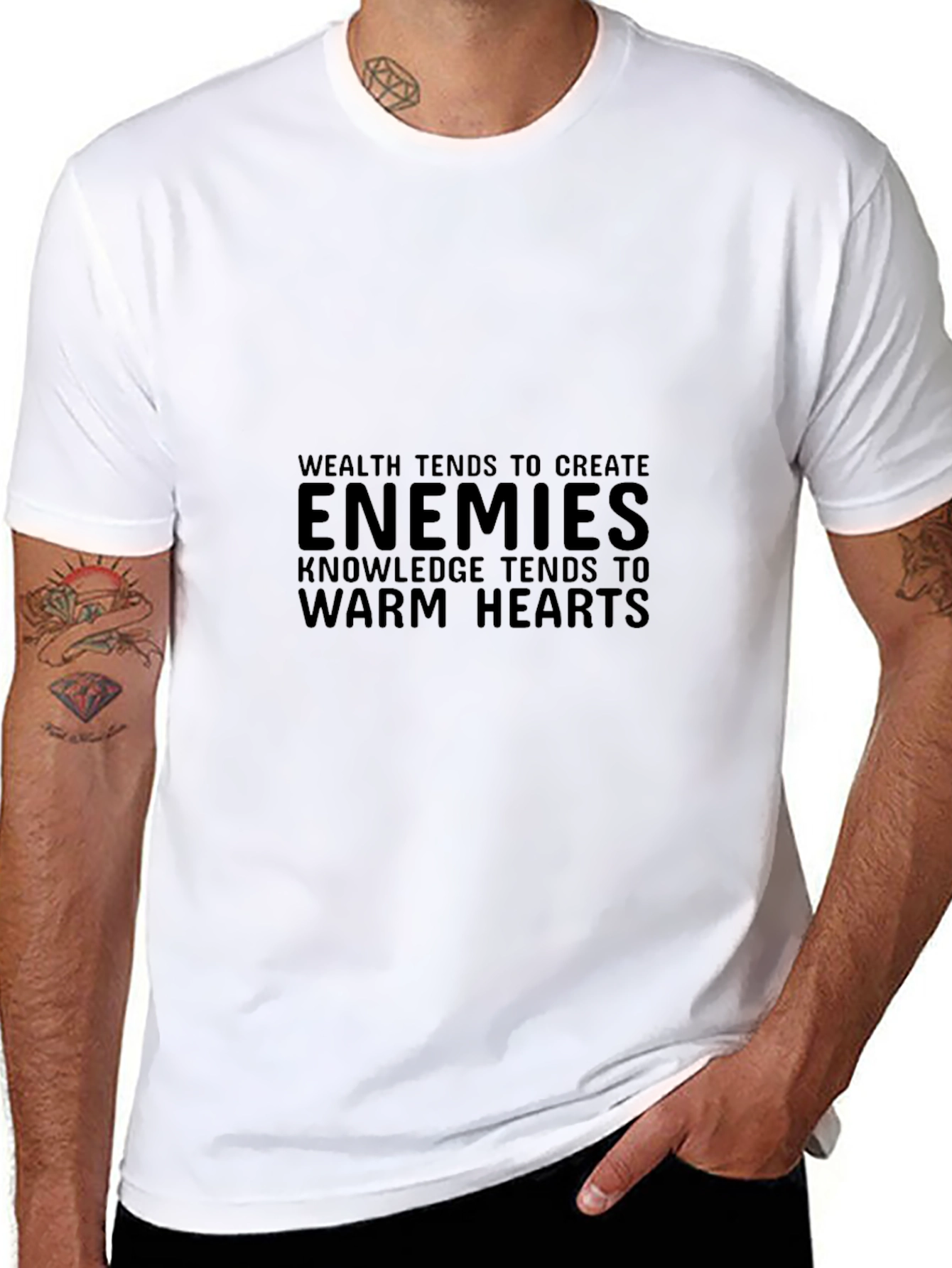 Enemies Knowledge Tee - Stylish Black T-Shirt