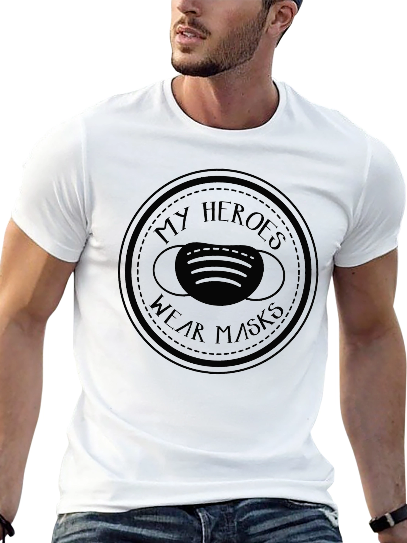 My Heroes Wear Masks Graphic T-Shirt