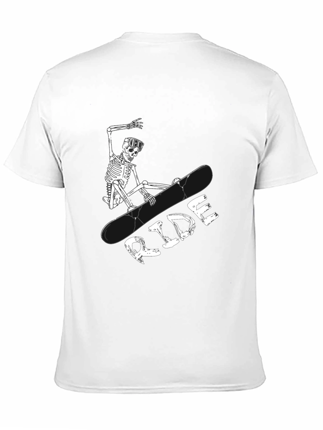 Skeleton Snowboarder Graphic Tee - Ride in Style