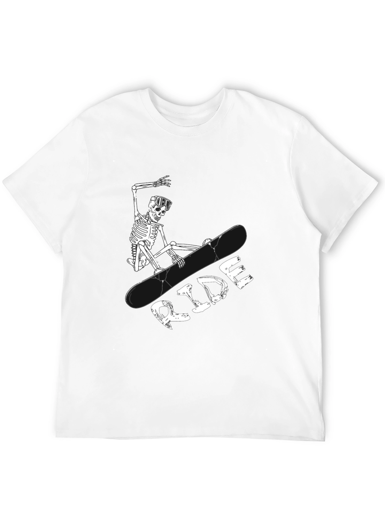Skeleton Snowboarder Graphic Tee - Ride in Style