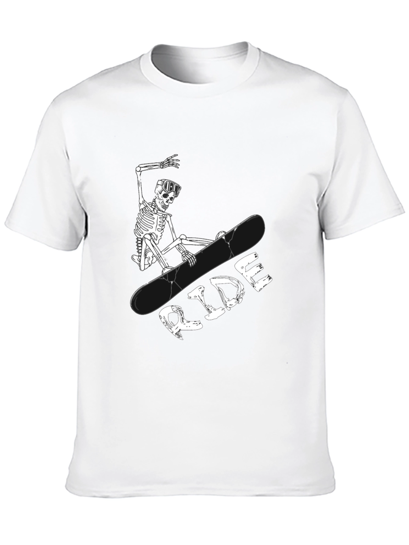 Skeleton Snowboarder Graphic Tee - Ride in Style