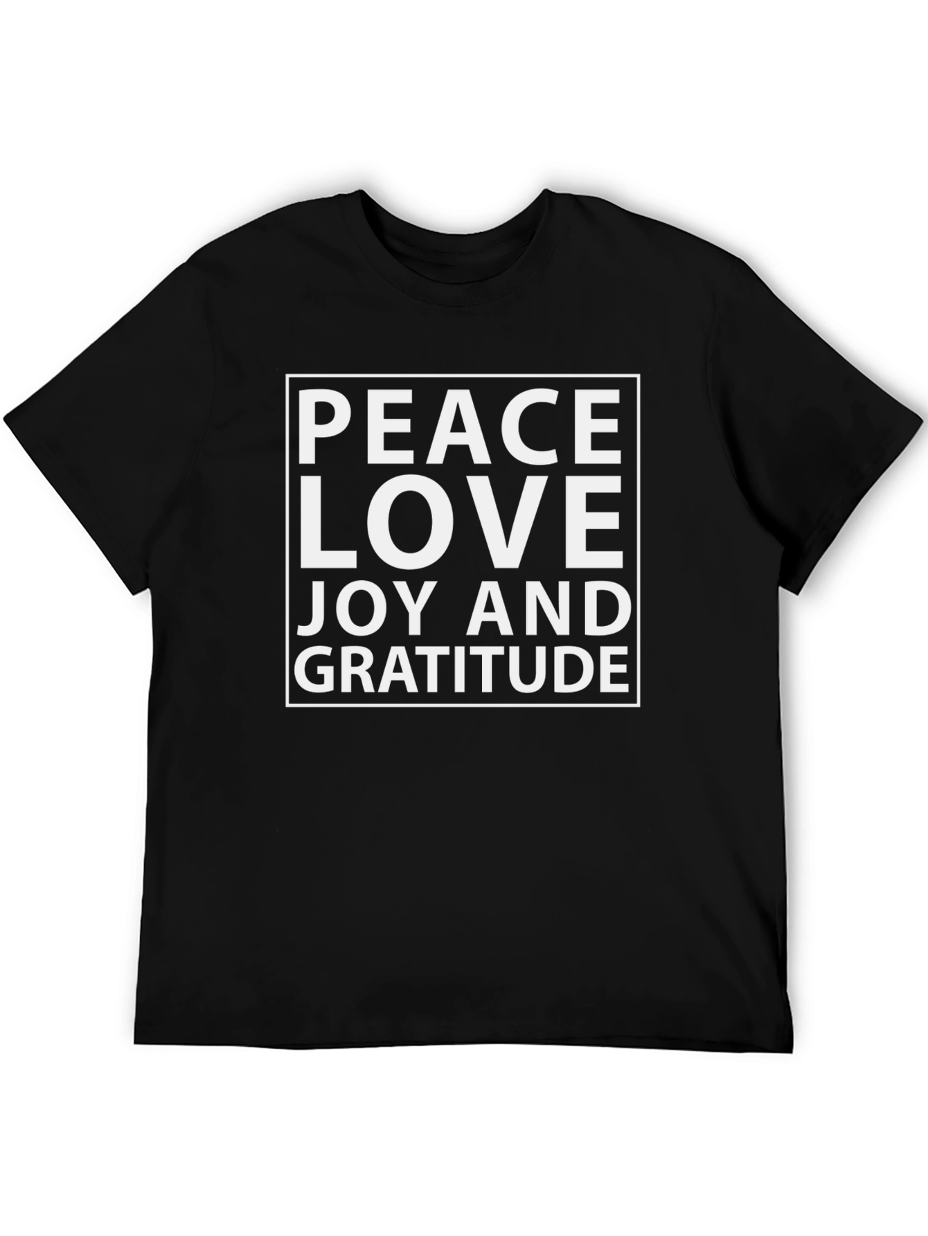 Peace Love Joy Gratitude Black T-Shirt