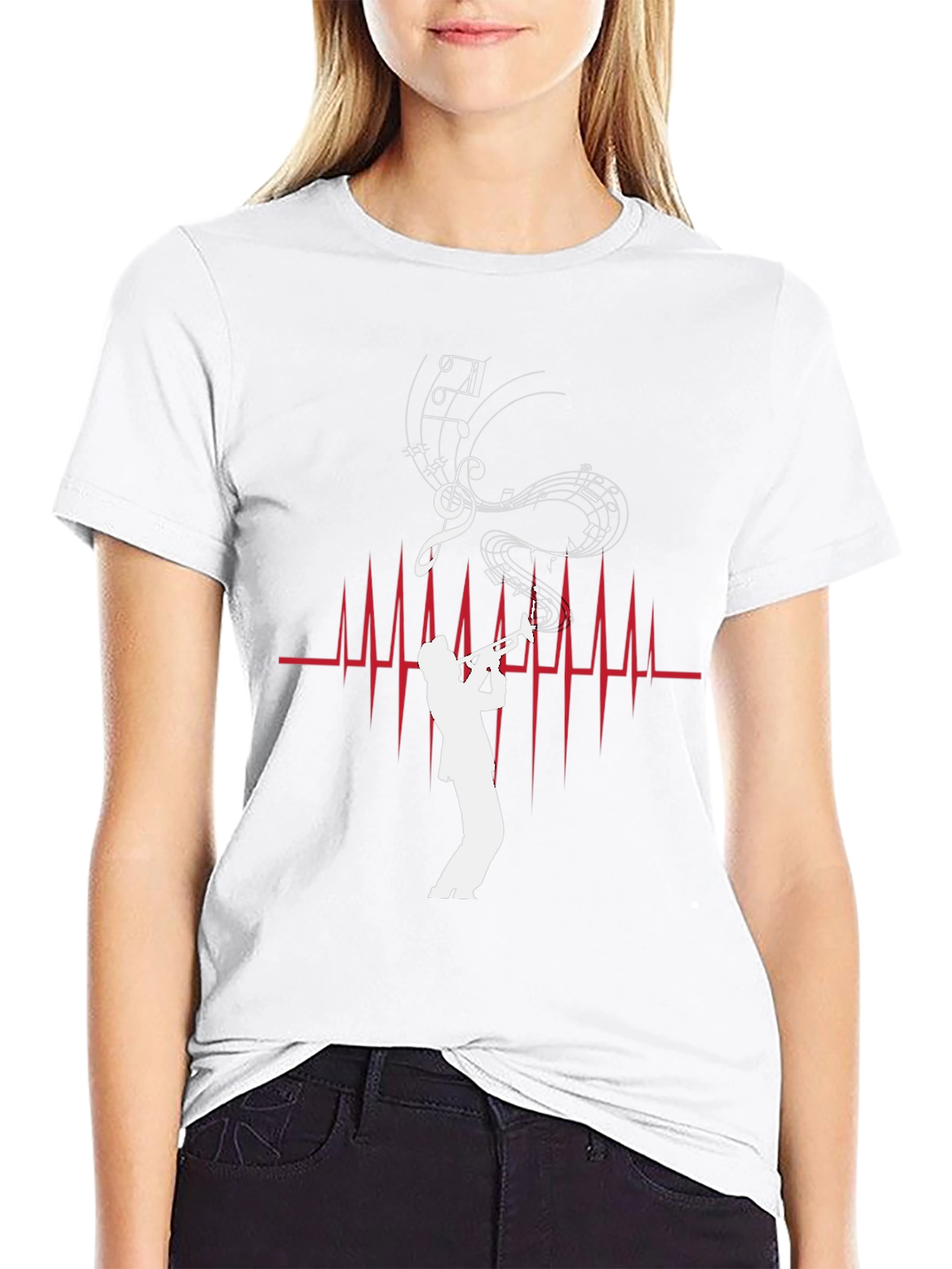 Musician Heartbeat Graphic Tee - Stylish Music Lover Shirt
