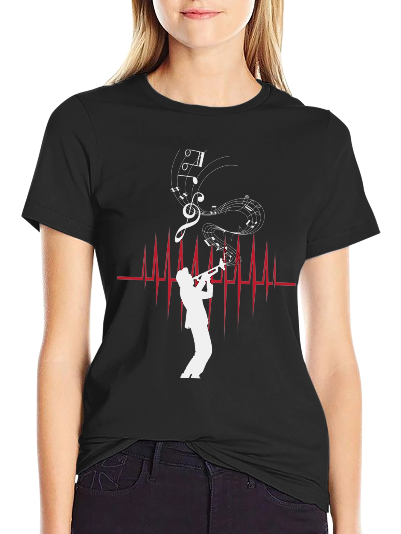 Musician Heartbeat Graphic Tee - Stylish Music Lover Shirt