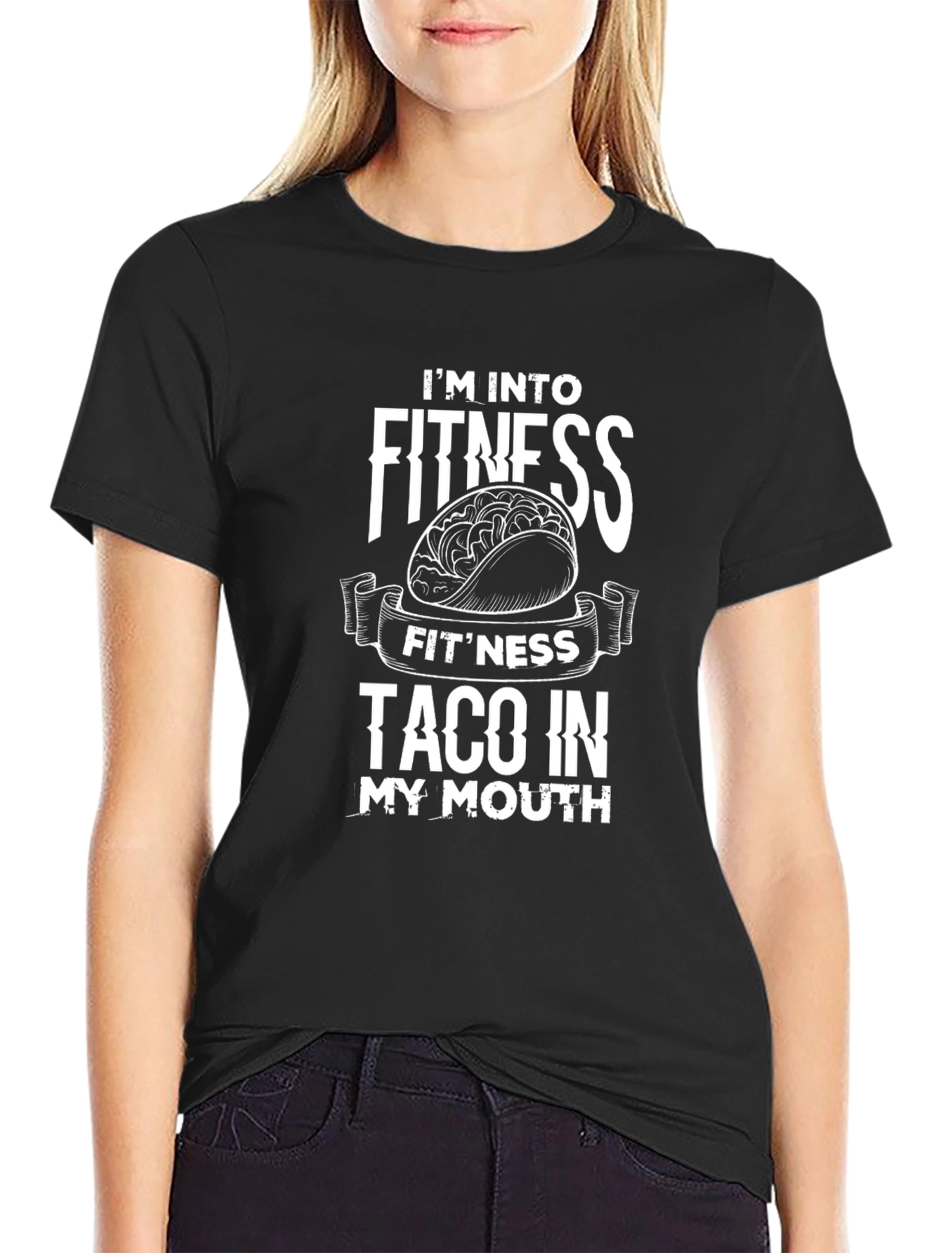 Fitness Taco Graphic Tee - Mens Black T-Shirt