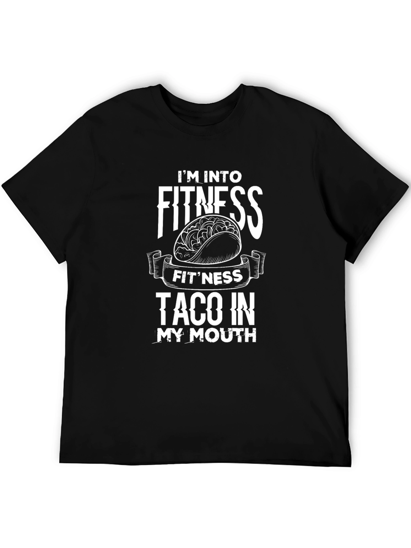 Fitness Taco Graphic Tee - Mens Black T-Shirt