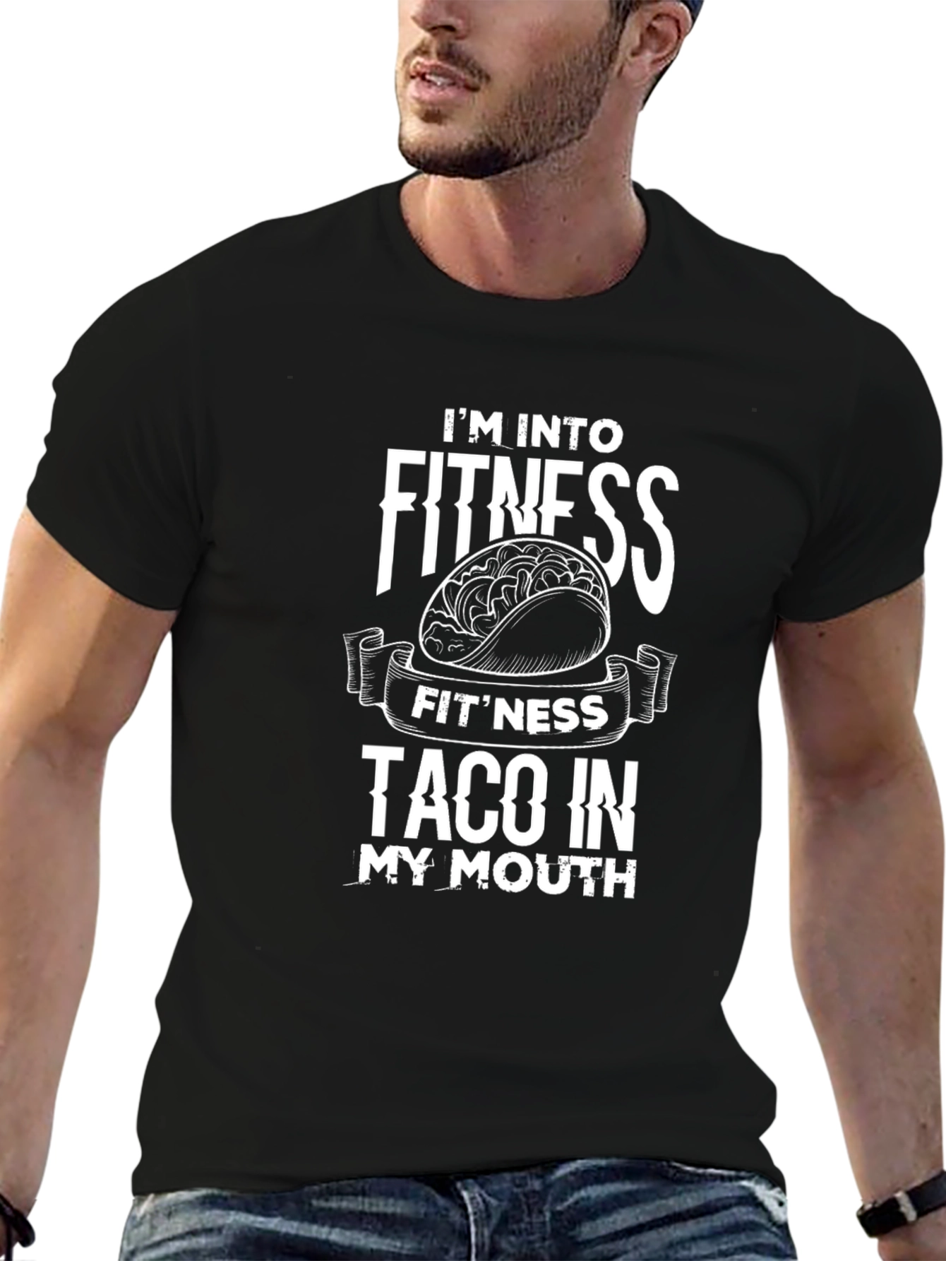 Fitness Taco Graphic Tee - Mens Black T-Shirt