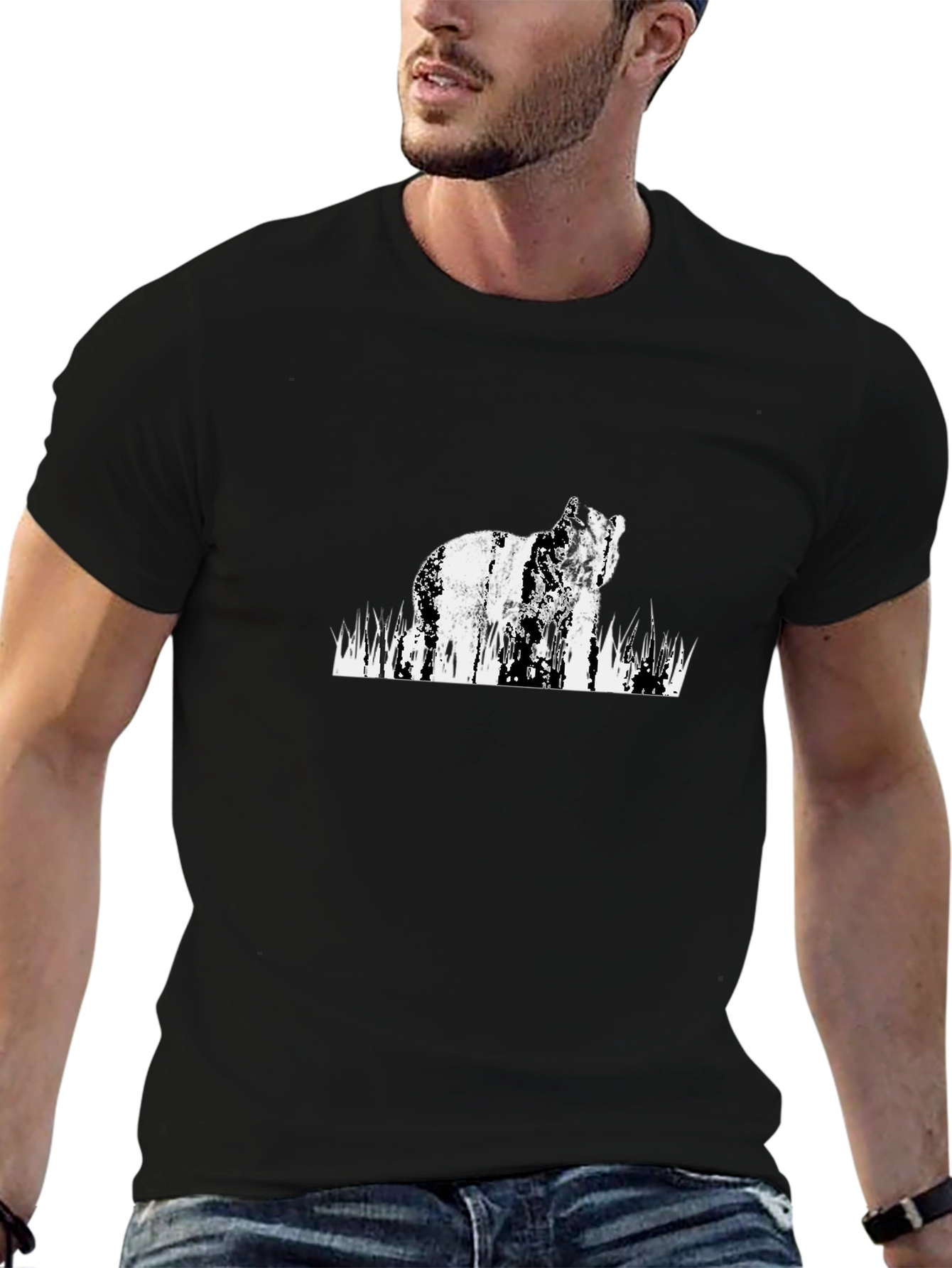 Bear Graphic Black T-Shirt