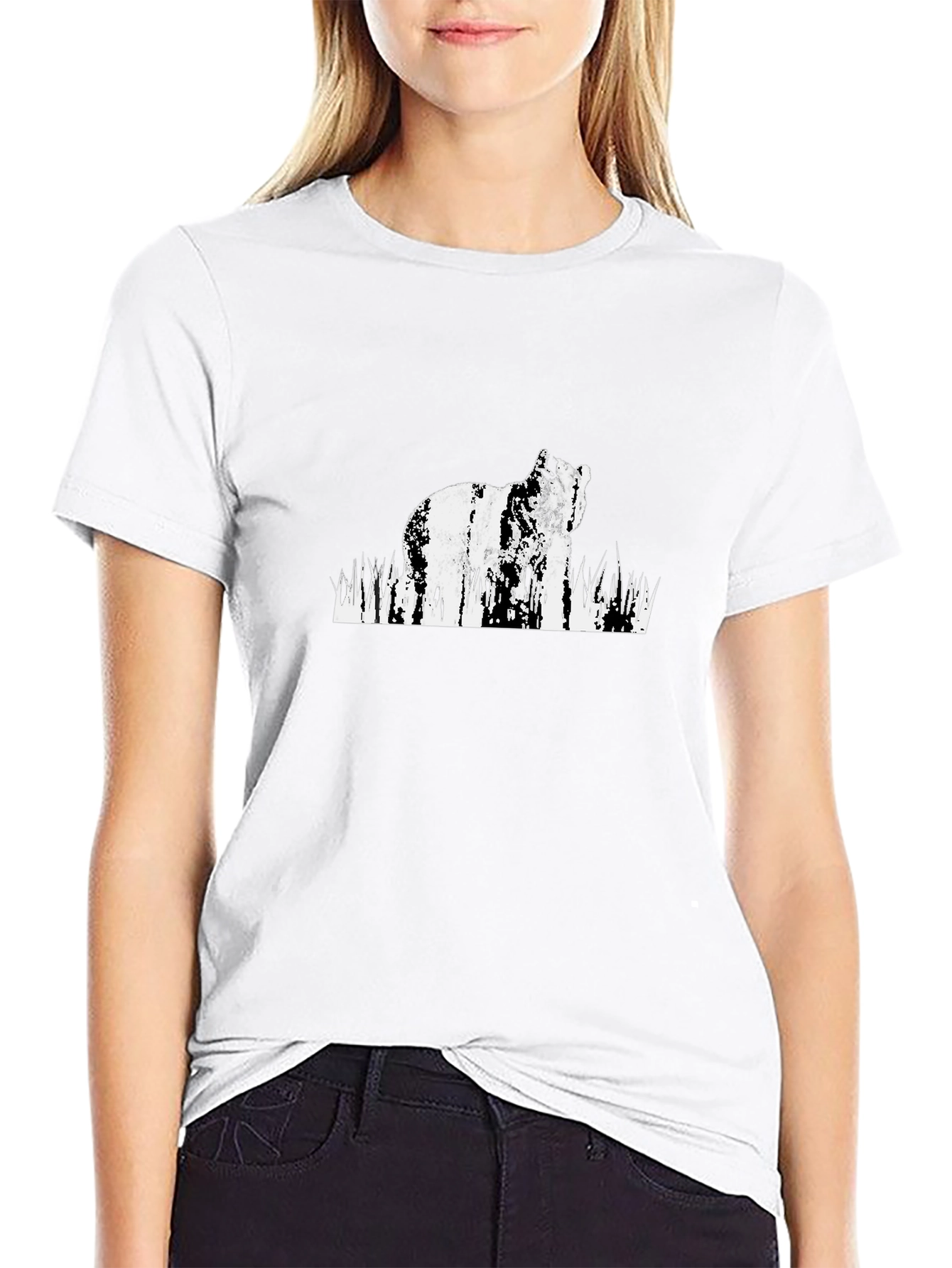 Bear Graphic Black T-Shirt