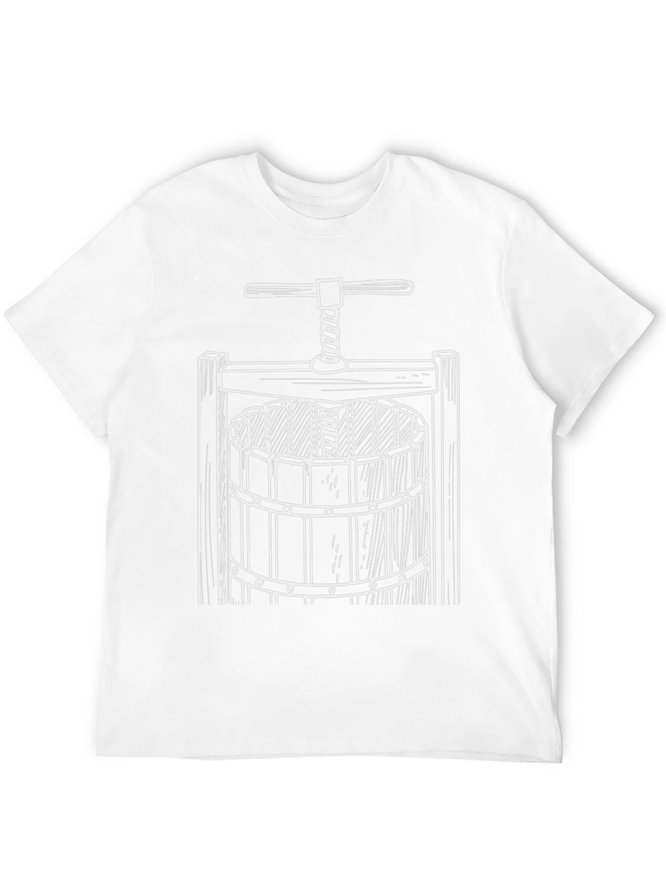 Wine Press Graphic Tee - Black Cotton T-Shirt
