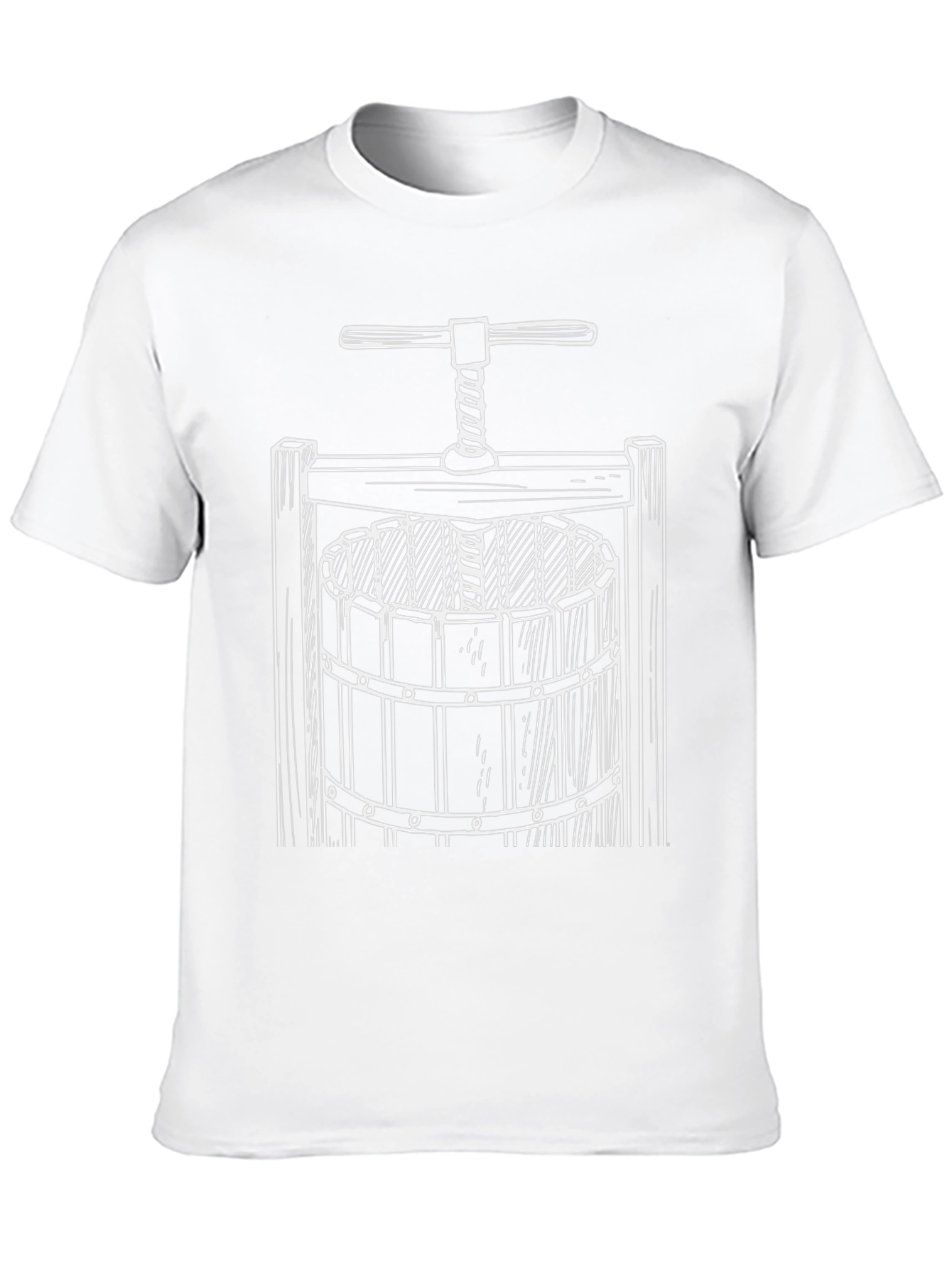 Wine Press Graphic Tee - Black Cotton T-Shirt
