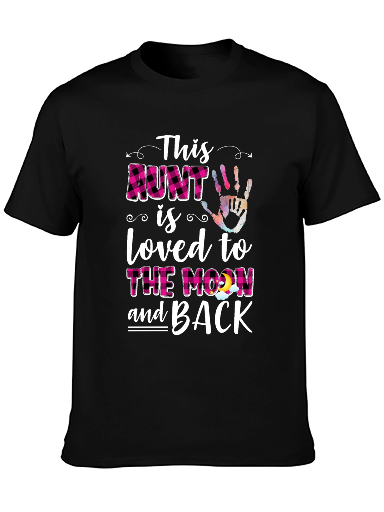 Loved Aunt Graphic T-Shirt - Black
