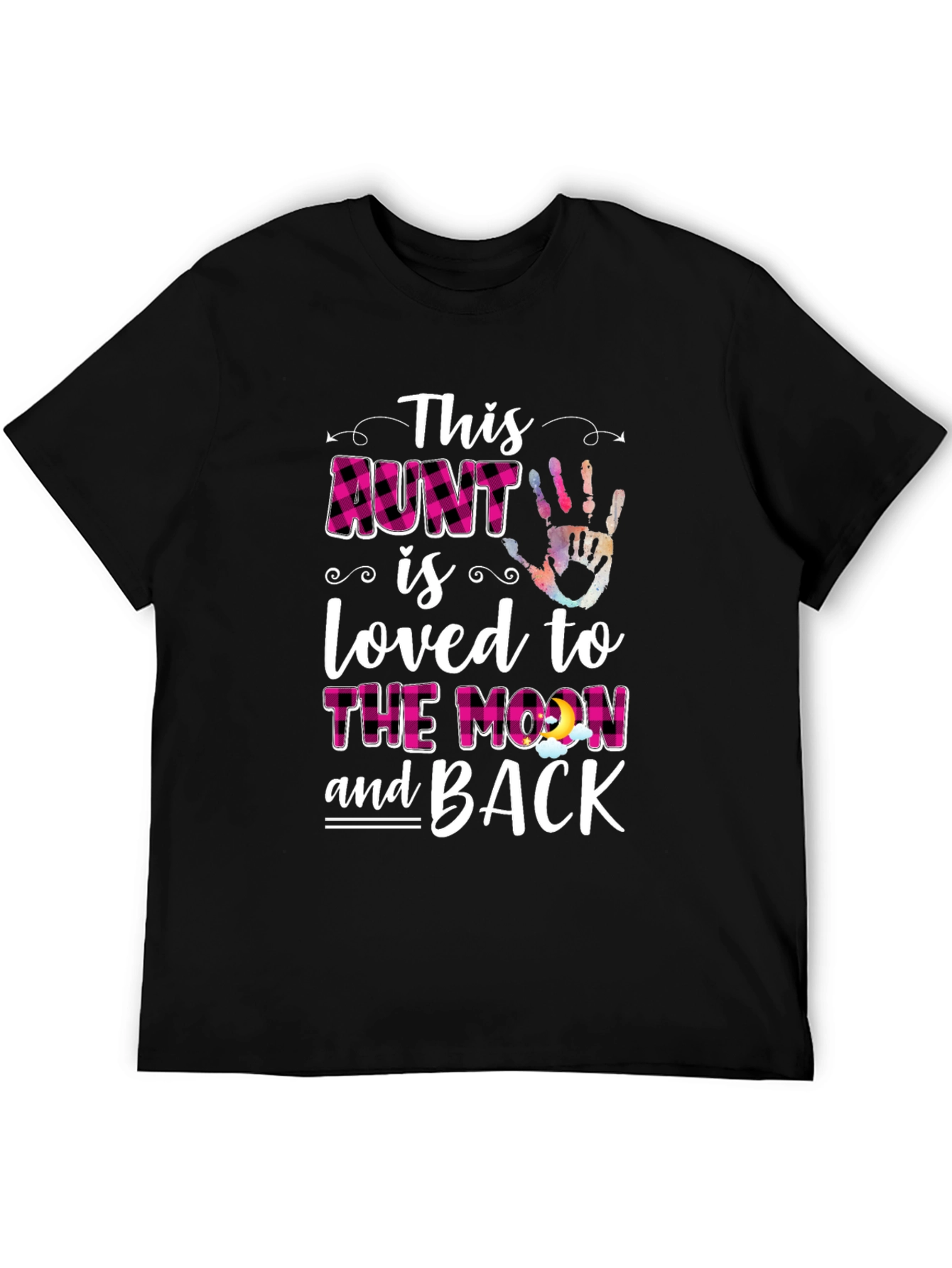 Loved Aunt Graphic T-Shirt - Black