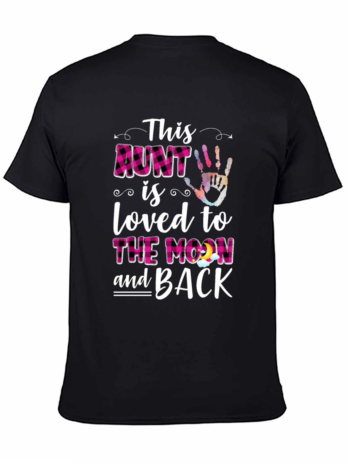 Loved Aunt Graphic T-Shirt - Black