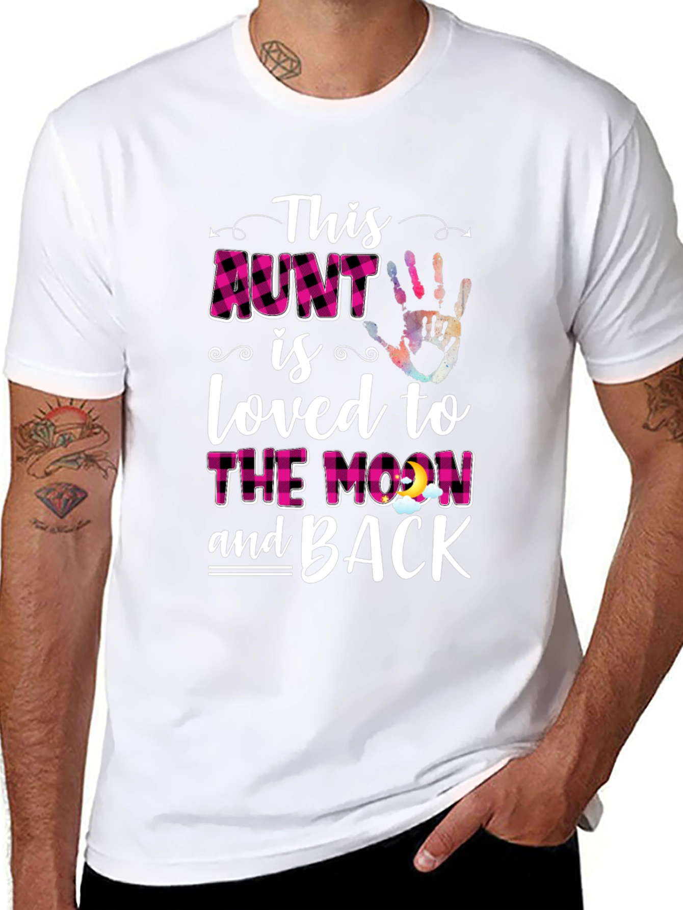 Loved Aunt Graphic T-Shirt - Black