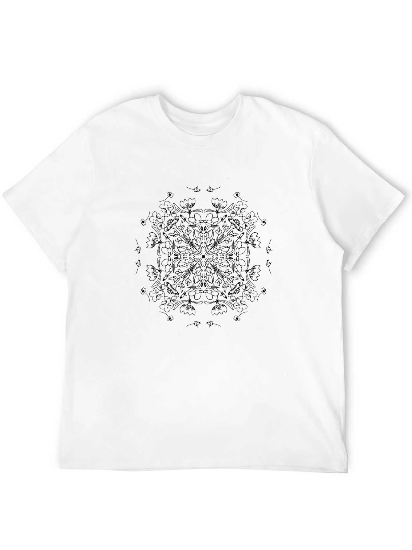 Black Mandala Print T-Shirt - Stylish Casual Wear