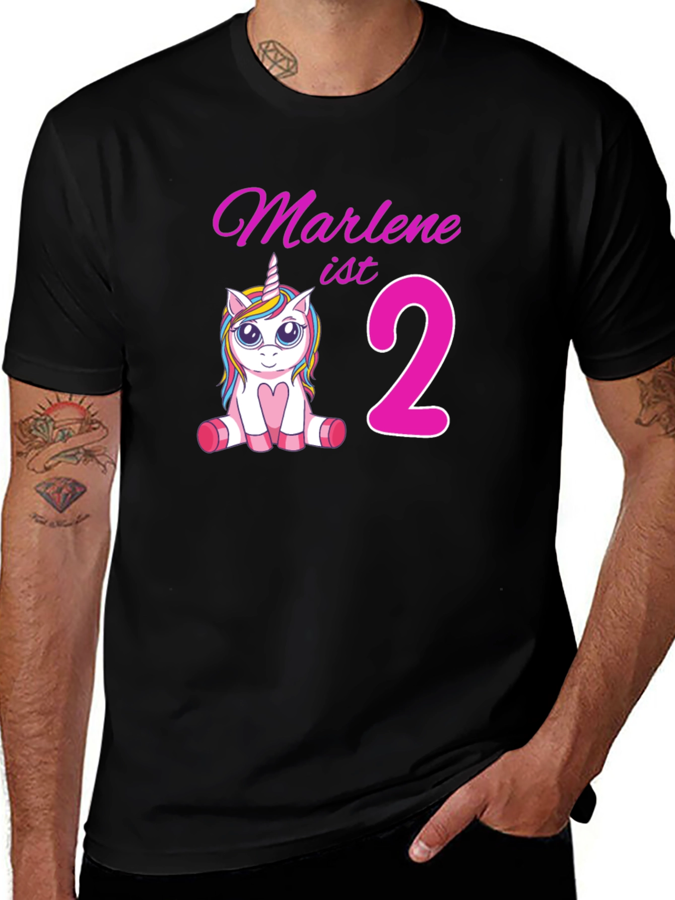 Marlenes 2nd Birthday Unicorn T-Shirt