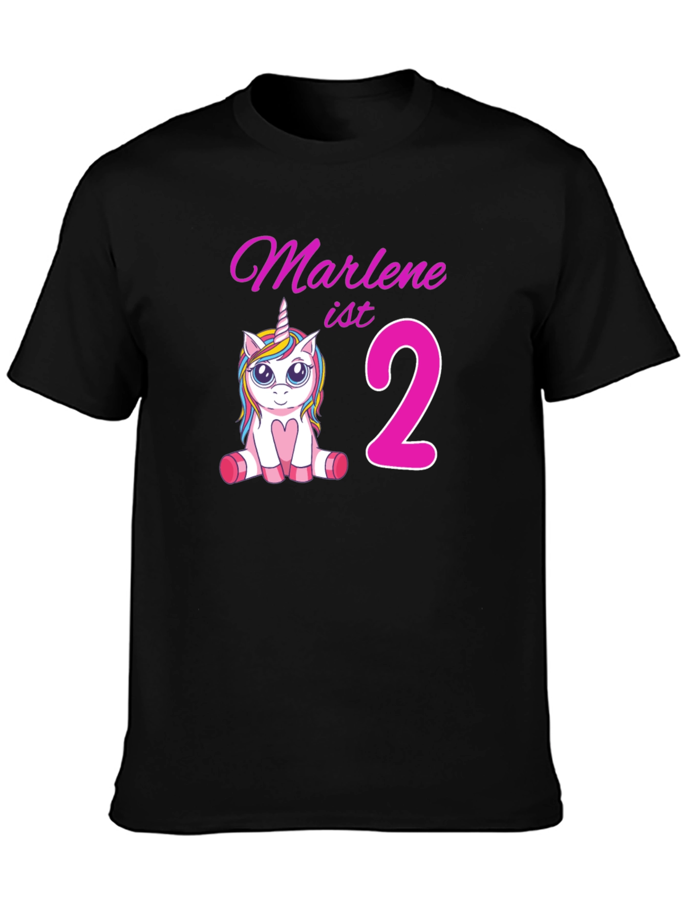 Marlenes 2nd Birthday Unicorn T-Shirt