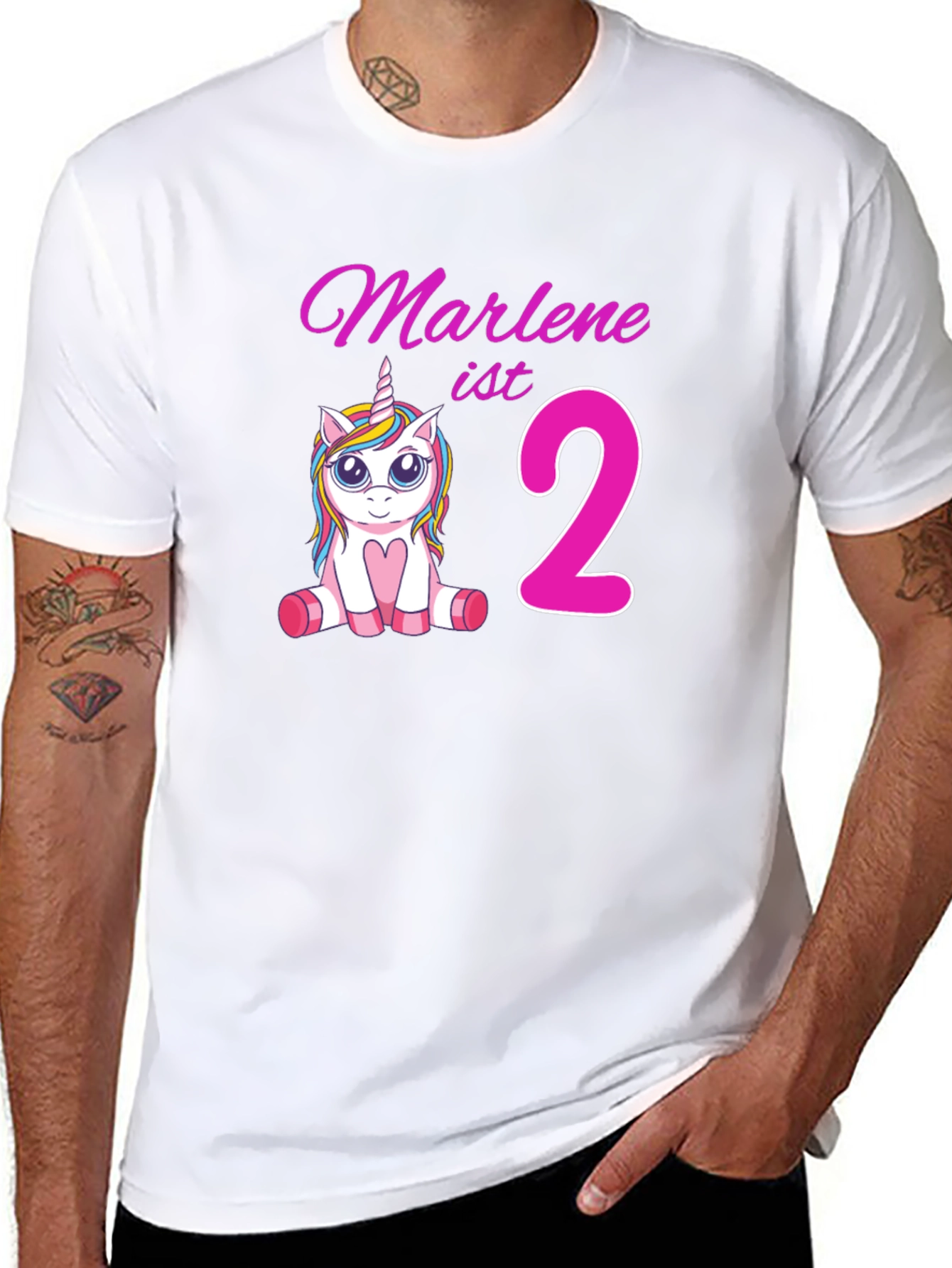 Marlenes 2nd Birthday Unicorn T-Shirt