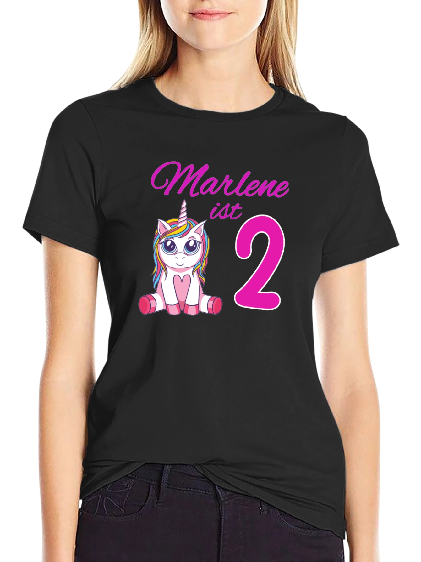 Marlenes 2nd Birthday Unicorn T-Shirt
