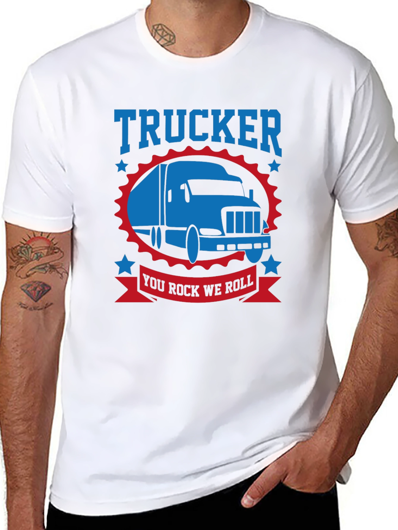 Trucker You Rock We Roll T-Shirt - Black