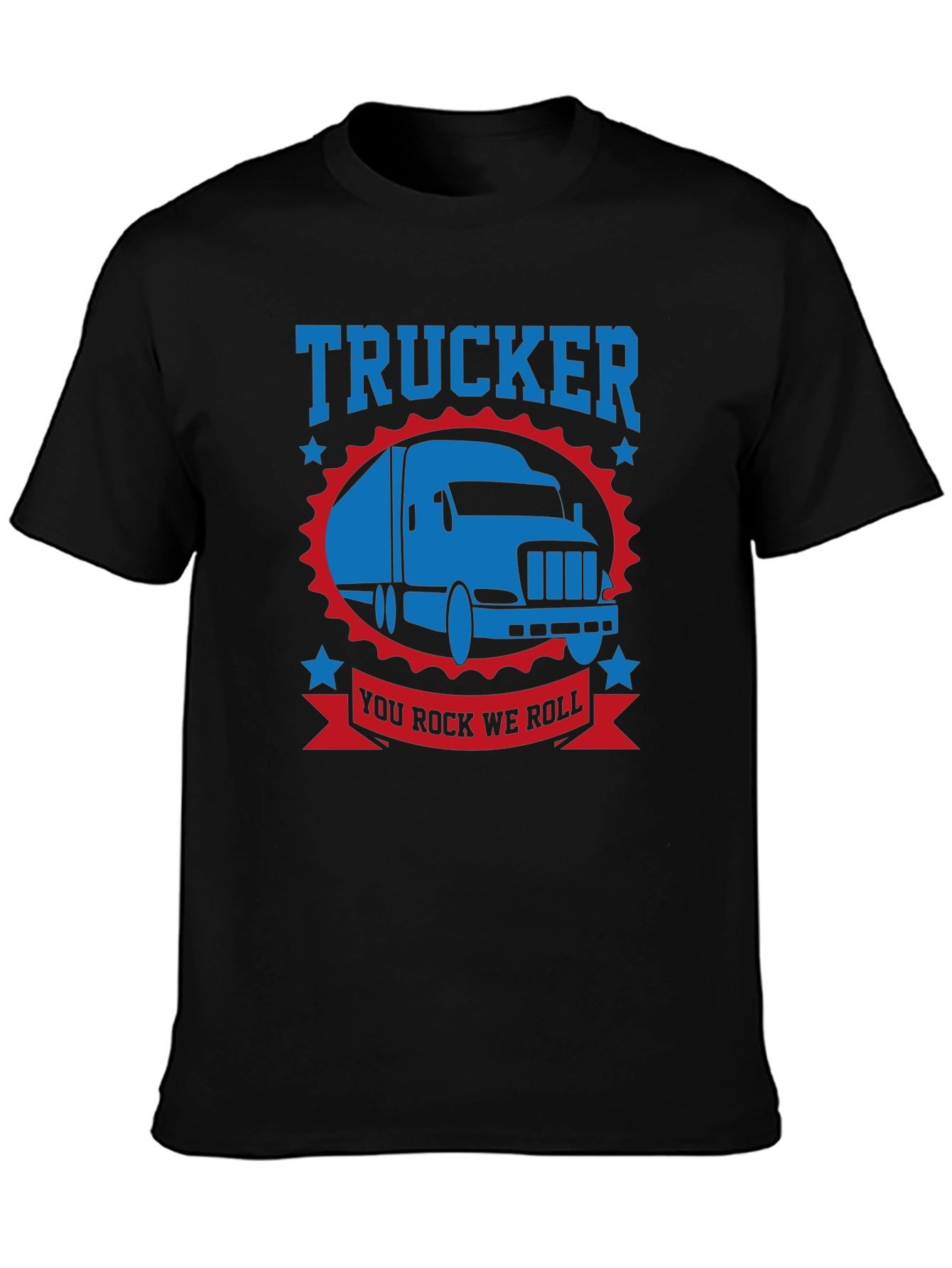 Trucker You Rock We Roll T-Shirt - Black