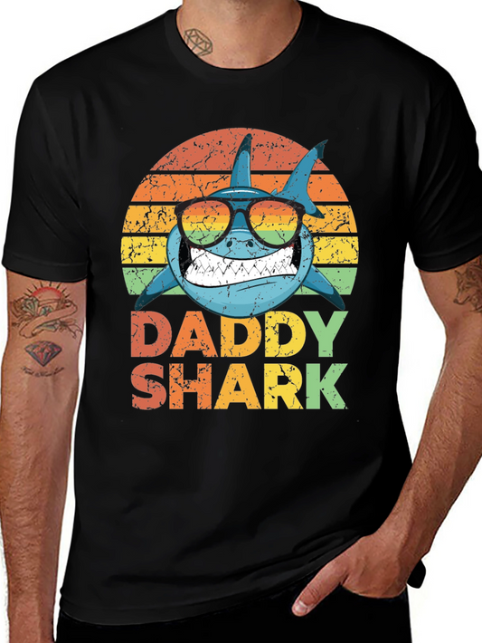 Daddy Shark Retro Graphic T-Shirt