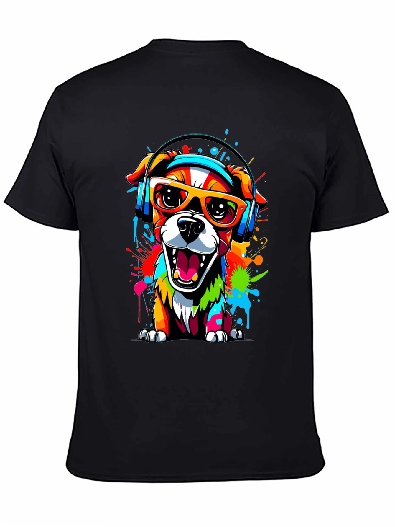 Cool Dog Graphic Tee - Vibrant Funky Design