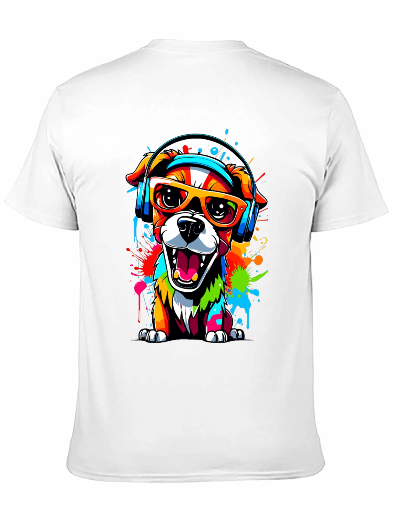 Cool Dog Graphic Tee - Vibrant Funky Design