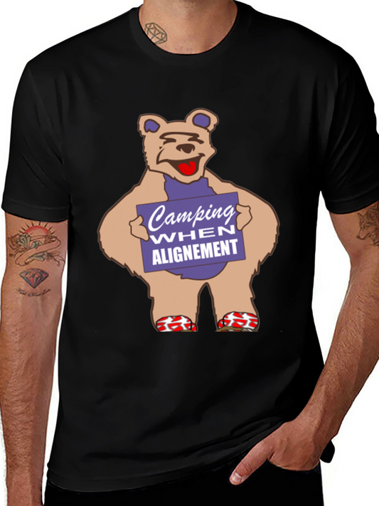 Bear Camping T-Shirt - Funny Graphic Tee