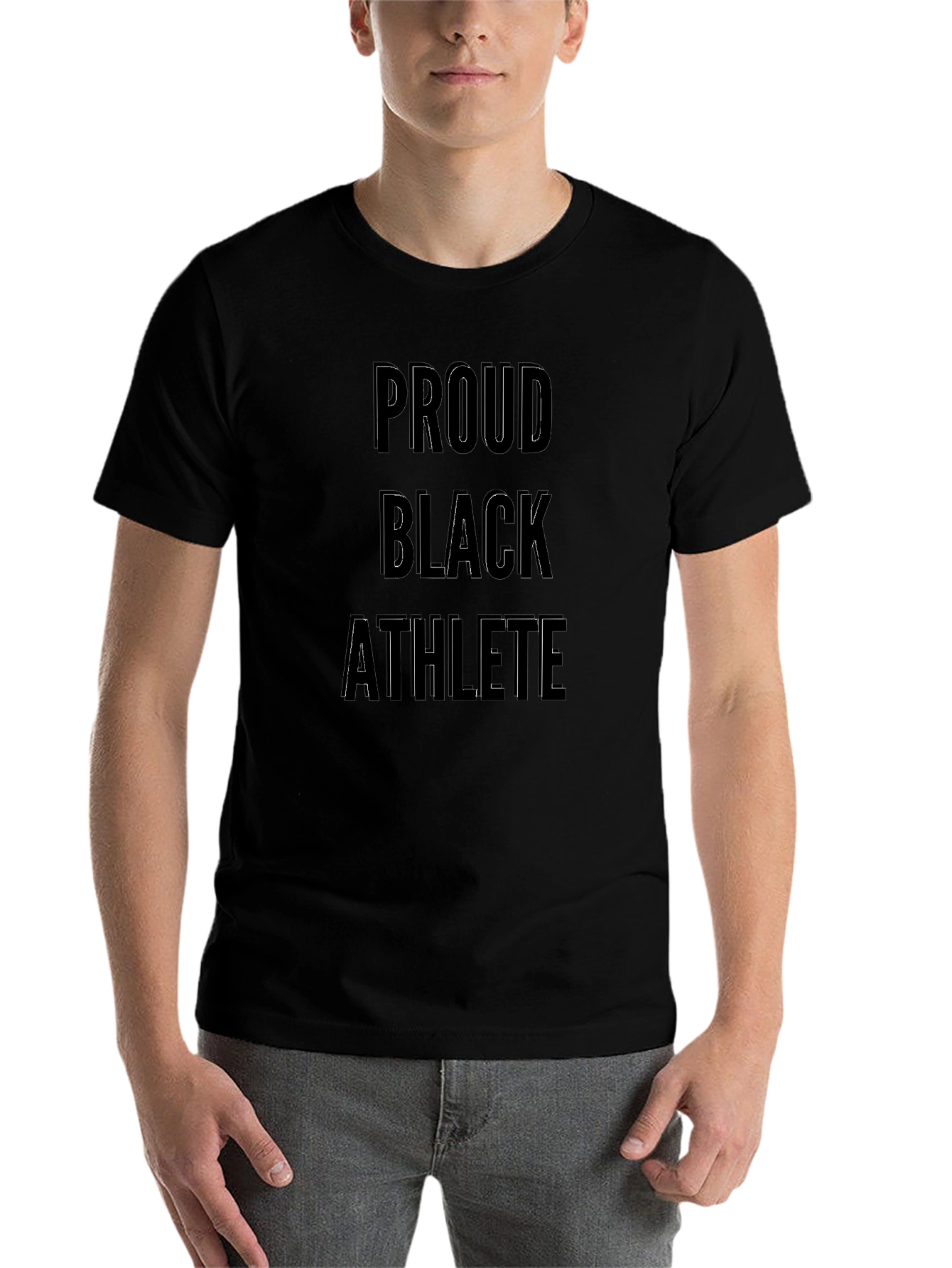 Proud Black Athlete T-Shirt - Black