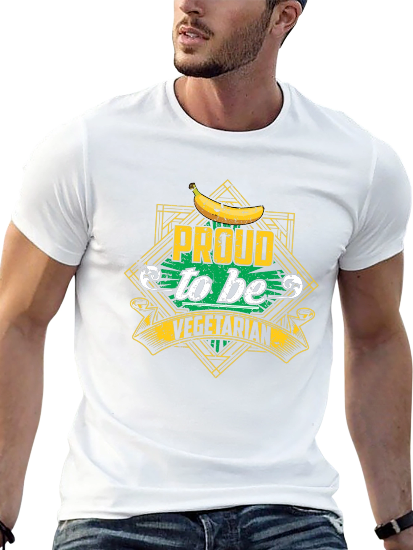 Proud Vegetarian T-Shirt - Banana Graphic Tee