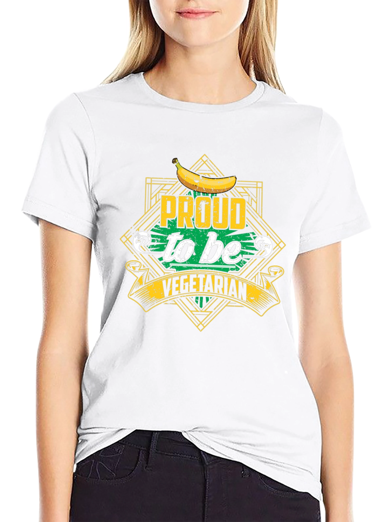 Proud Vegetarian T-Shirt - Banana Graphic Tee