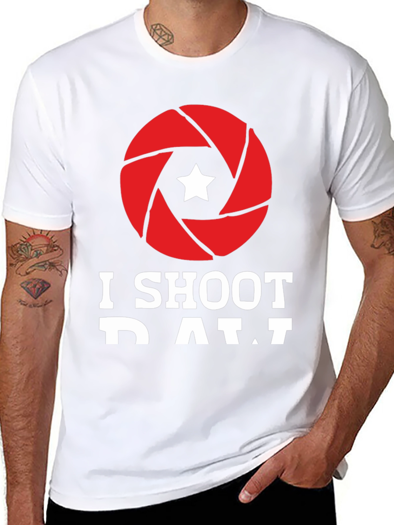 I Shoot RAW Camera Aperture Graphic Tee