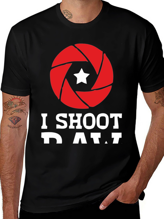 I Shoot RAW Camera Aperture Graphic Tee