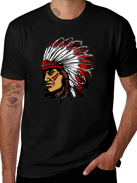 Indian Chief Graphic Black T-Shirt