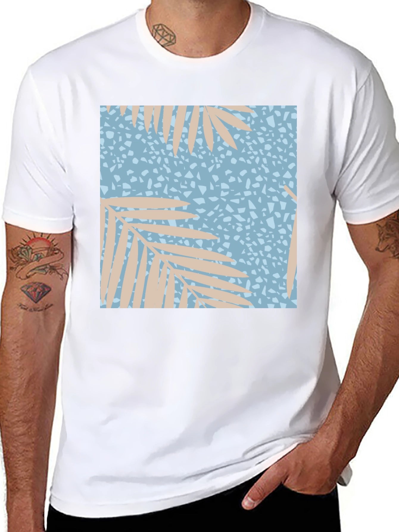 Tropical Print T-Shirt - Casual Wear